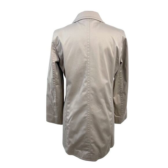 COACH Beige Cotton Jacket Medium Floral Lined Trench Coat - Picture 2 of 14